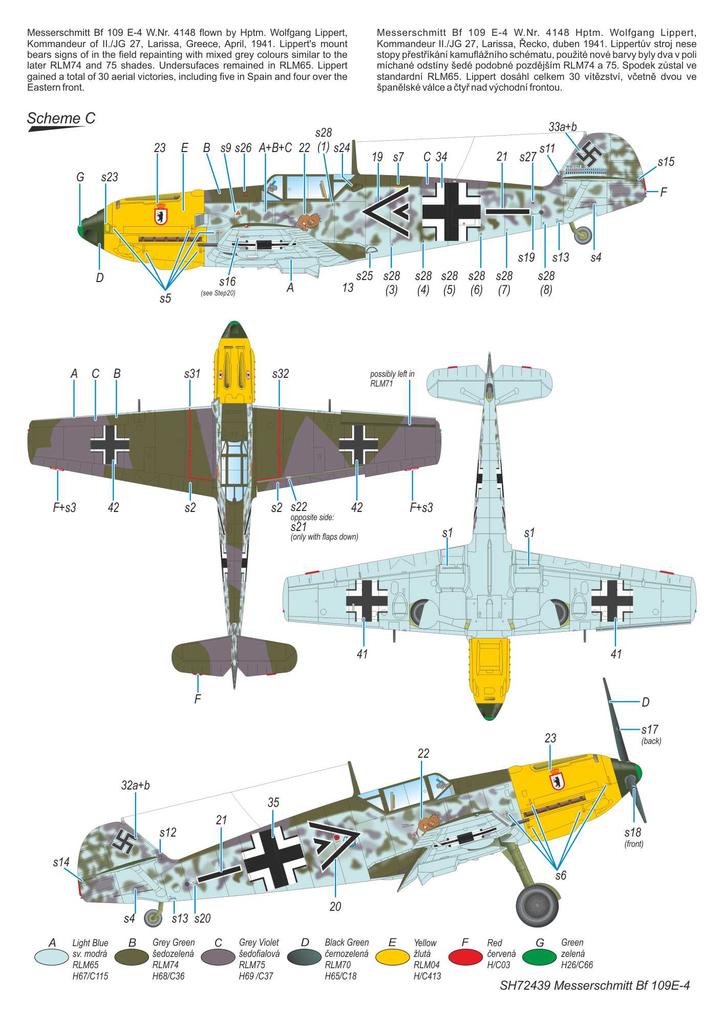 Neu Special Hobby 100-SH72443-1:72 Messerschmitt Bf 109E-3